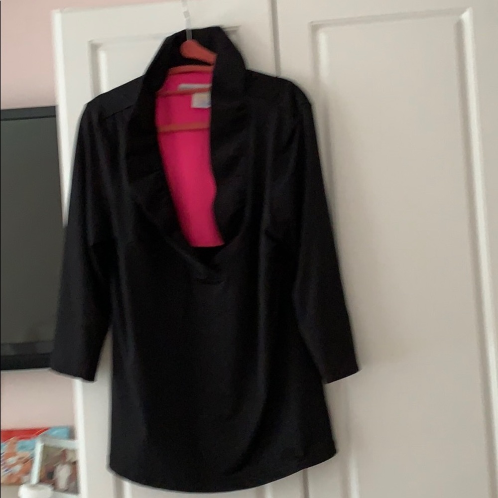 Gretchen Scorr Ruffle neck top